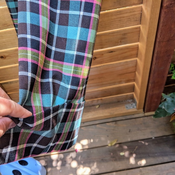 SOLD Trink Turk 6 plaid wool pants, *damaged* - Picture 5 of 7